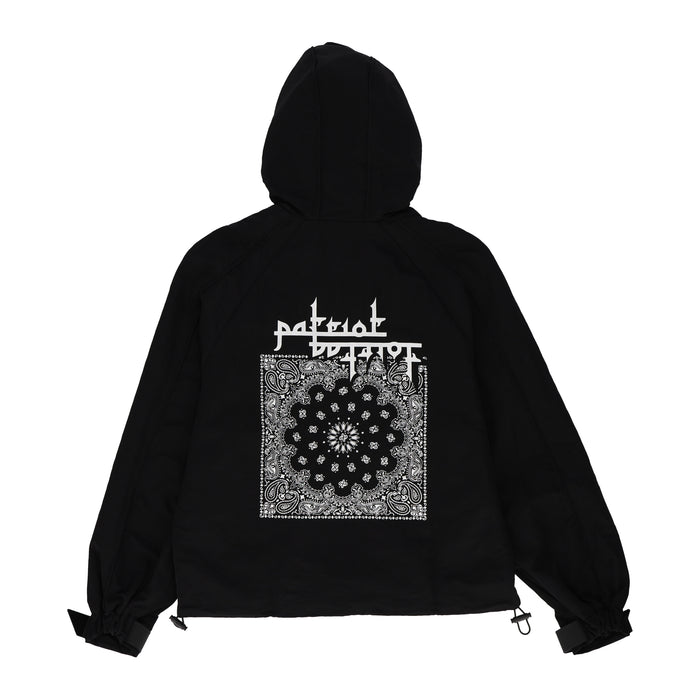 Zayden Windbreaker Full Zip Black Jacket